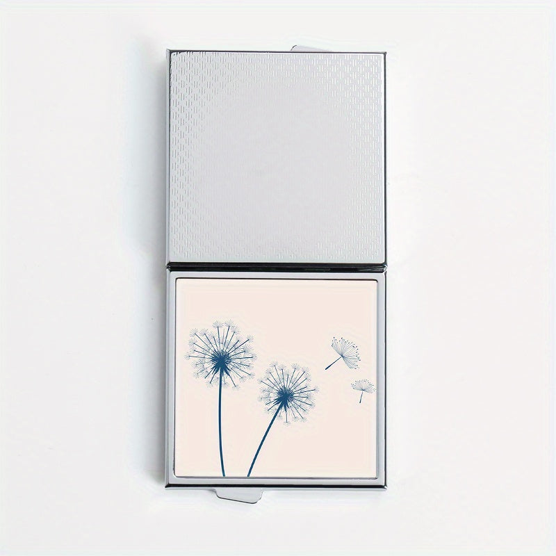 Flying Dandelion Print Pill Box with 4 Compartments