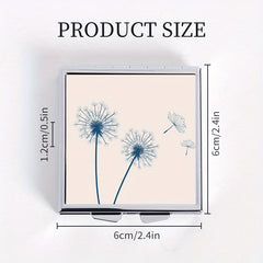 Flying Dandelion Print Pill Box with 4 Compartments