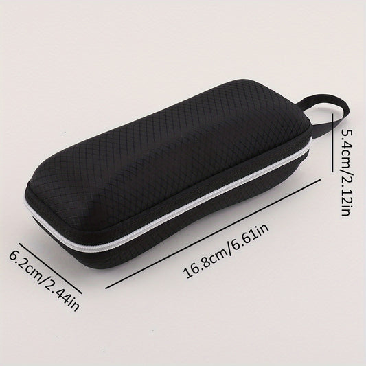 Plaid Pattern Glasses Case Zipper Sunglasses Storage Box