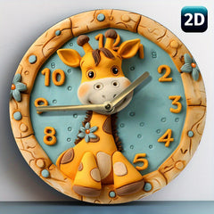 Giraffe Themed 20 Silent Wall Clock