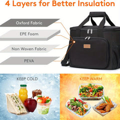 Insulated Cooler Bag Leakproof Portable for Office & Outdoor