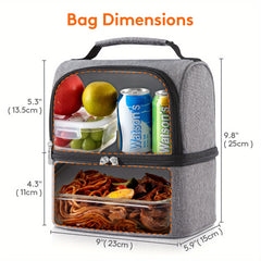 Leakproof Insulated Lunch Bag 7L Dual Compartment Cooler