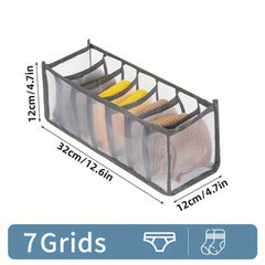 7 Grid Multifunctional Sock Storage Bag Underwear Drawer Organizer