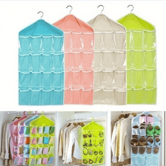 16-Pocket Hanging Bag for Socks, Bras, and Underwear
