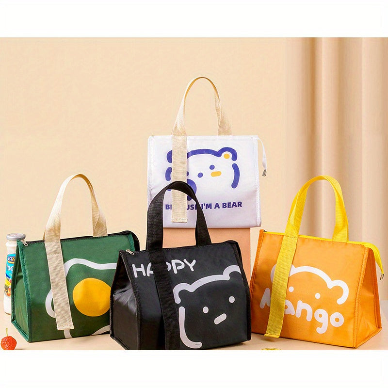 Insulated Lunch Box Tote Bag Large Capacity Cartoon for Office Workers and Stude