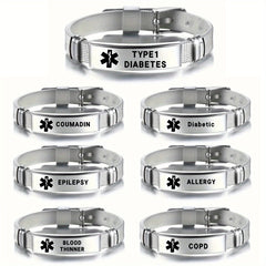 PU Silicone Stainless Steel Bracelet for Casual Attire