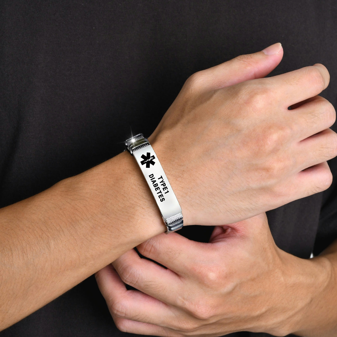 PU Silicone Stainless Steel Bracelet for Casual Attire
