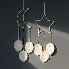 Bohemian Handwoven Star Dream Catcher Moon Tapestry Wall Hanging