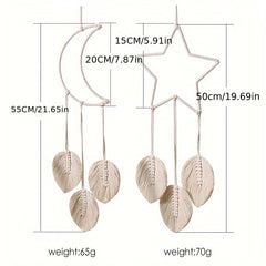 Bohemian Handwoven Star Dream Catcher Moon Tapestry Wall Hanging