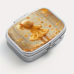 Qiulin Girl Pattern Medicine Box Portable Pill Box