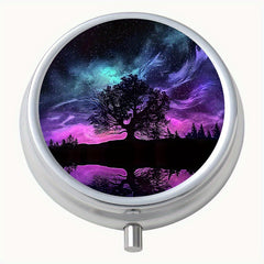 3 Compartment Pill Organizer Night Sky