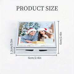 Customizable DIY Pattern Pill Organizer Metal Box Portable for Travel