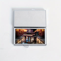 Piano Pattern Printed Rectangular Pill Box Mini Portable Pill Box