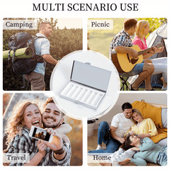 Sunflower Print 7 Compartment Pill Box Organizer Portable & Moisture Proof