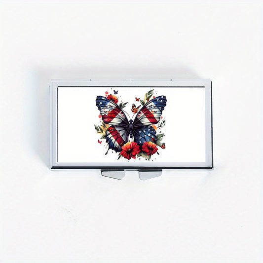 Butterfly Pattern 7 Compartment Pill Box for Travel