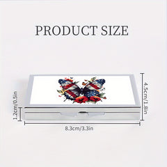 Butterfly Pattern 7 Compartment Pill Box for Travel