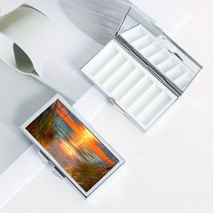 Seaside Sunset Pattern Printed Medicine Box 7 Compartment Pill Box