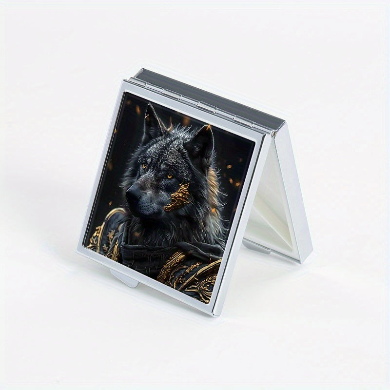 Wolf Armor Square Pill Box 4 Compartments Portable Medicine Organizer