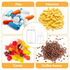 6pcs Clear Pill Bottle 30ml 80ml Empty Plastic Containers Sample Jar with Caps