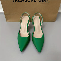 Women's Slingback Stiletto Heels Ankle Strap Sandals Dress Shoes