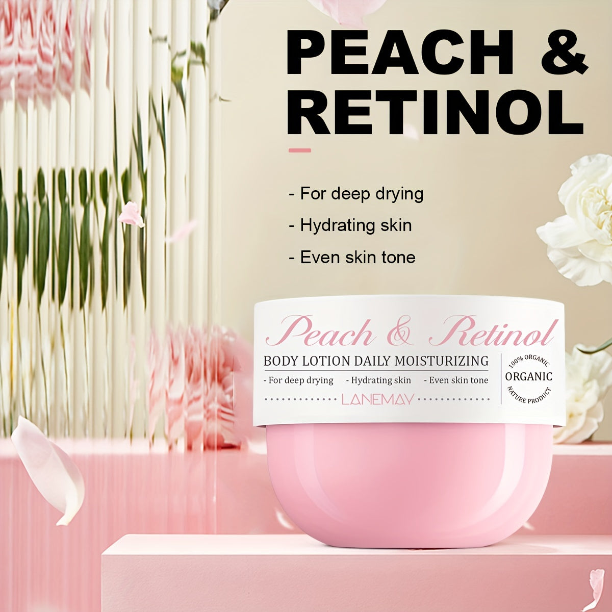 Peach & Retinol Body Lotion 150ml for Dry Skin