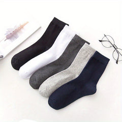 5 Pairs Unisex Diabetic Socks Breathable Polyester Crew Socks