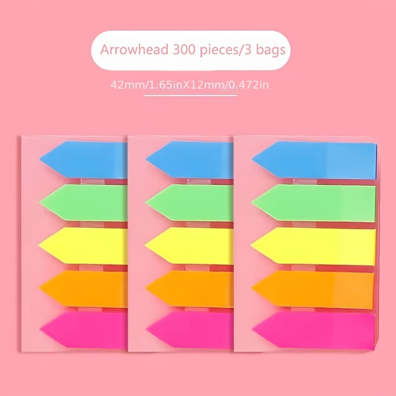 Retro Sticky Notes Index Marker Stickers Fluorescent Strips Student Supplies