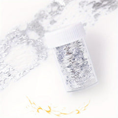 Holographic Nail Foil Flakes Stickers 3D Glitter Line Decoration