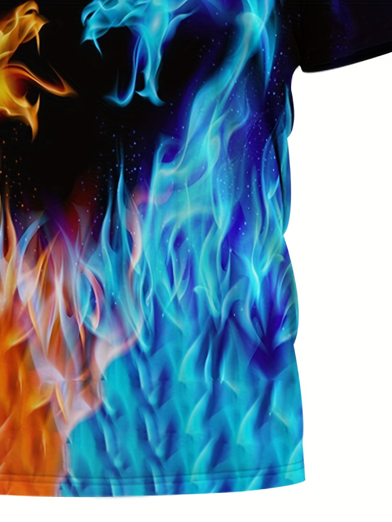 Flame Phoenix 3D Print Boys T-shirt Lightweight Short Sleeve Tee