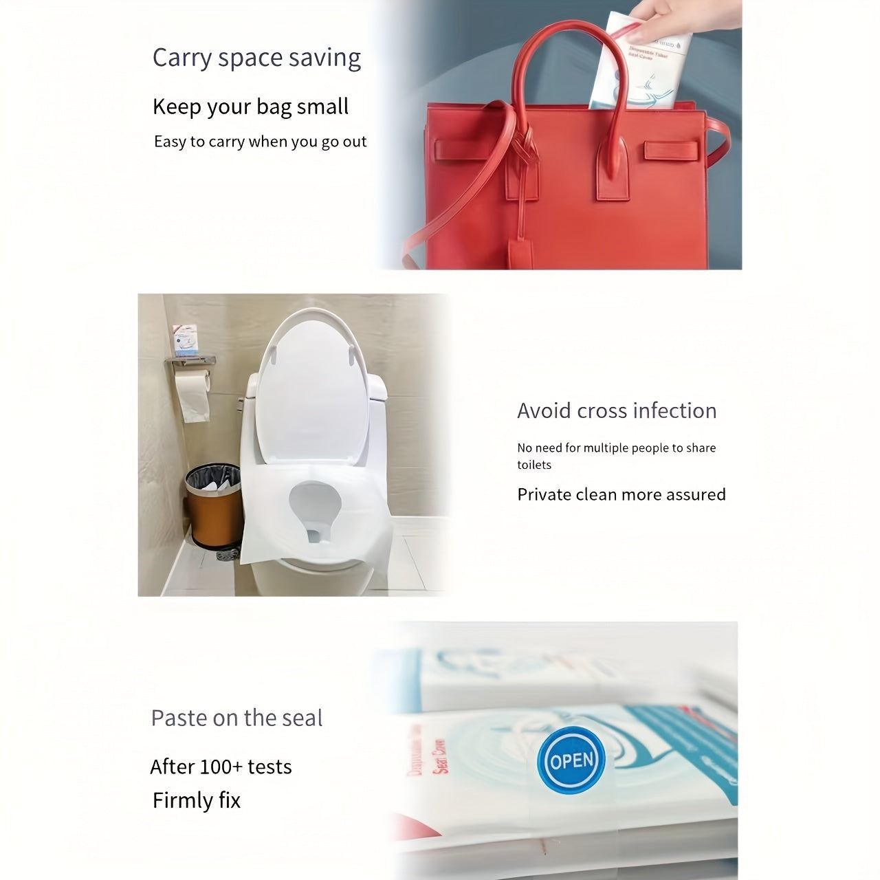 20pcs Disposable Toilet Mat Paper for Outdoor Camping & Travel