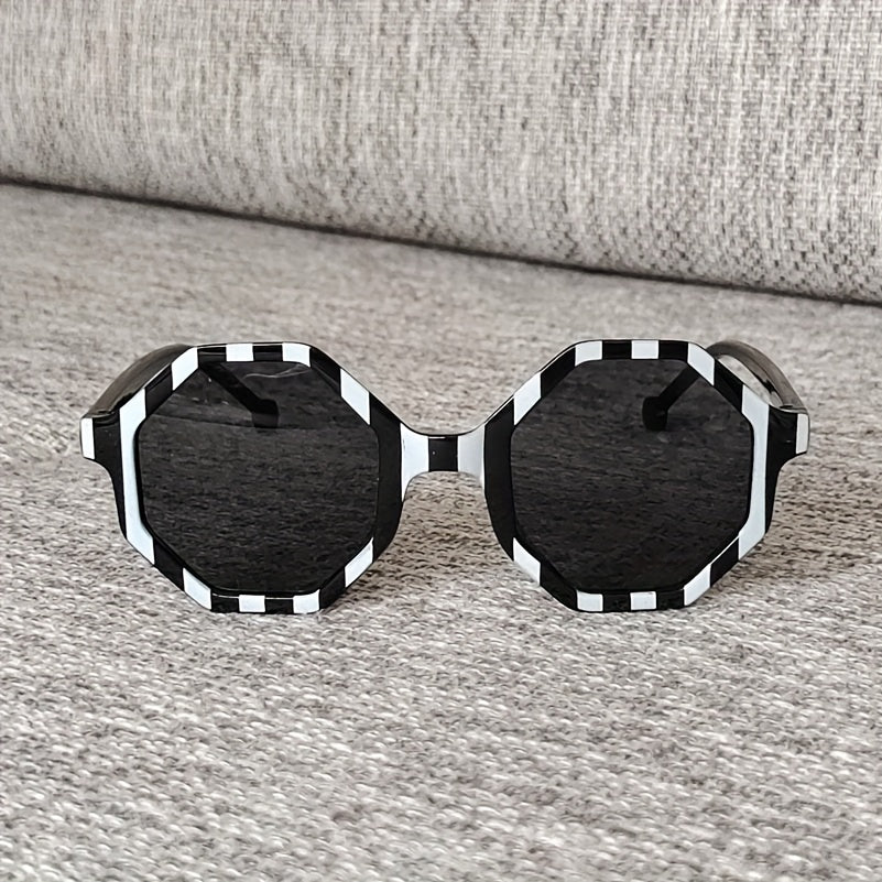 Teen Striped Frame Sun Protection Sunglasses