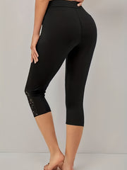 Lace Skinny Capris Leggings for Women