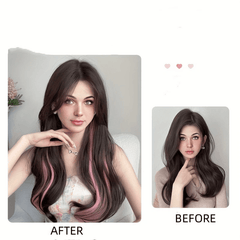 8 Cm Clip In Wavy Curly Hair Extensions - Party Highlight Colorful Hair Pieces