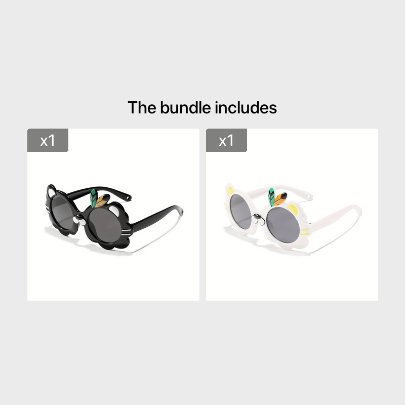 Lion Frame Sun Protection Sunglasses for Teens, Boys and Girls