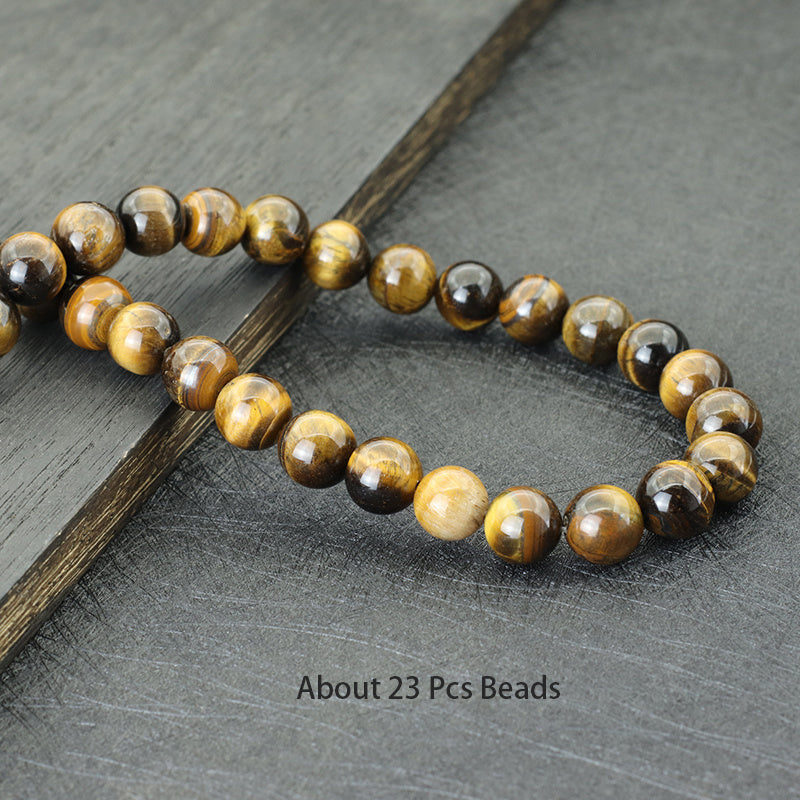 Natural Tiger Eye Stone Beads Smooth Brown for Jewelry Making