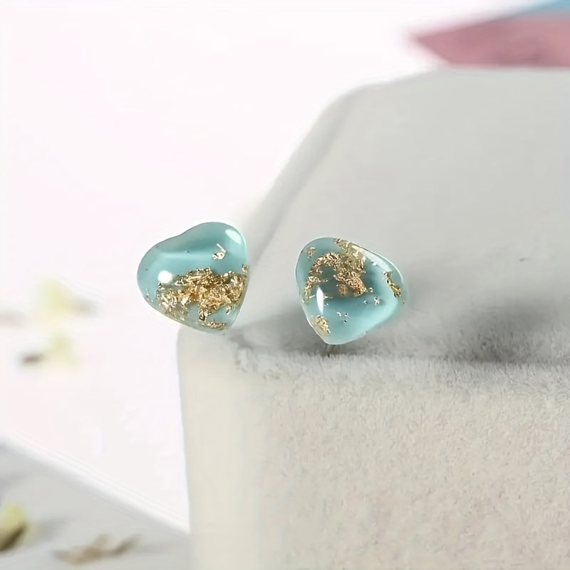 Heart Shaped Crystal Stud Earrings Party Jewelry Gift