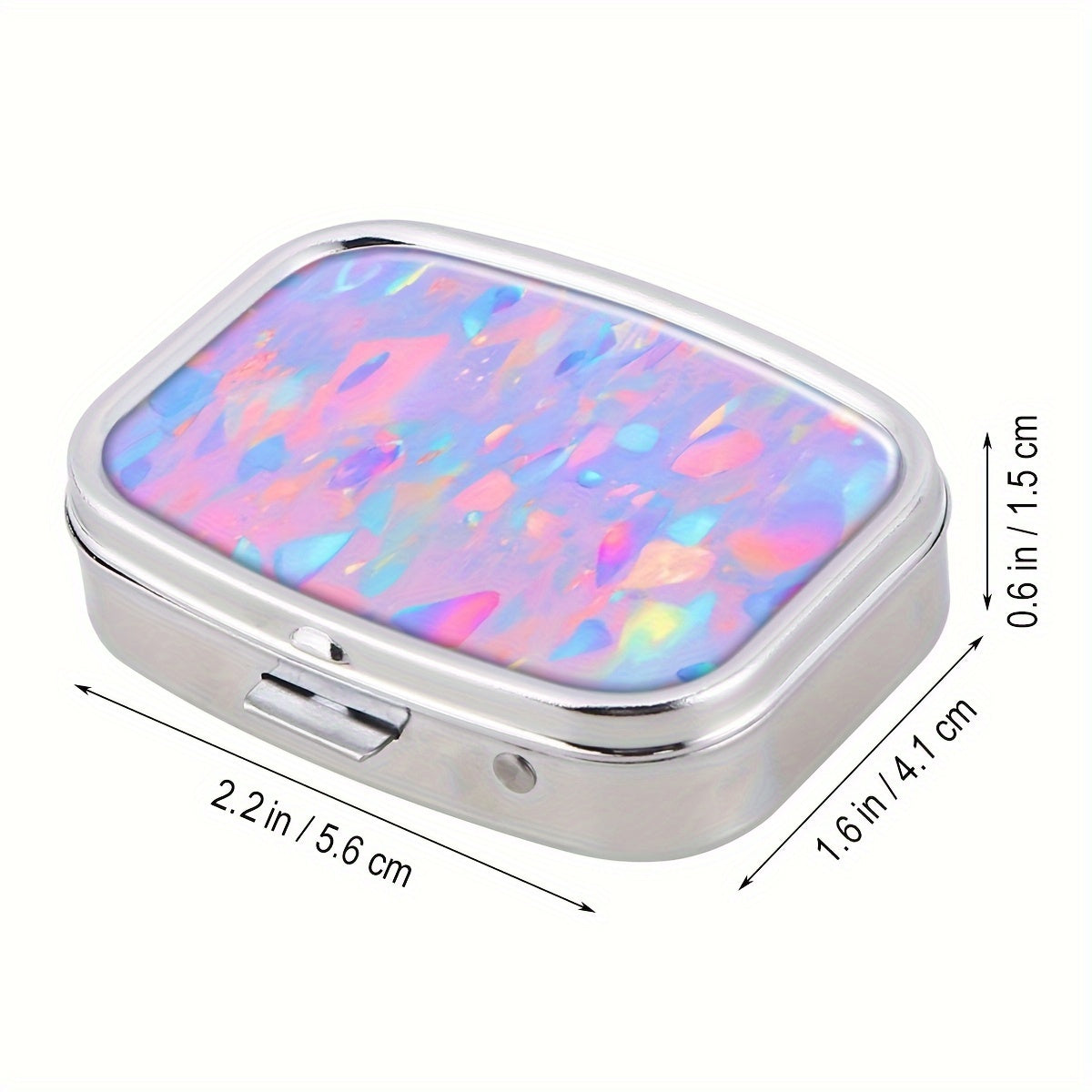 Compact 2 Compartment Pill Case Portable Medicine Organizer with Secure Clasp