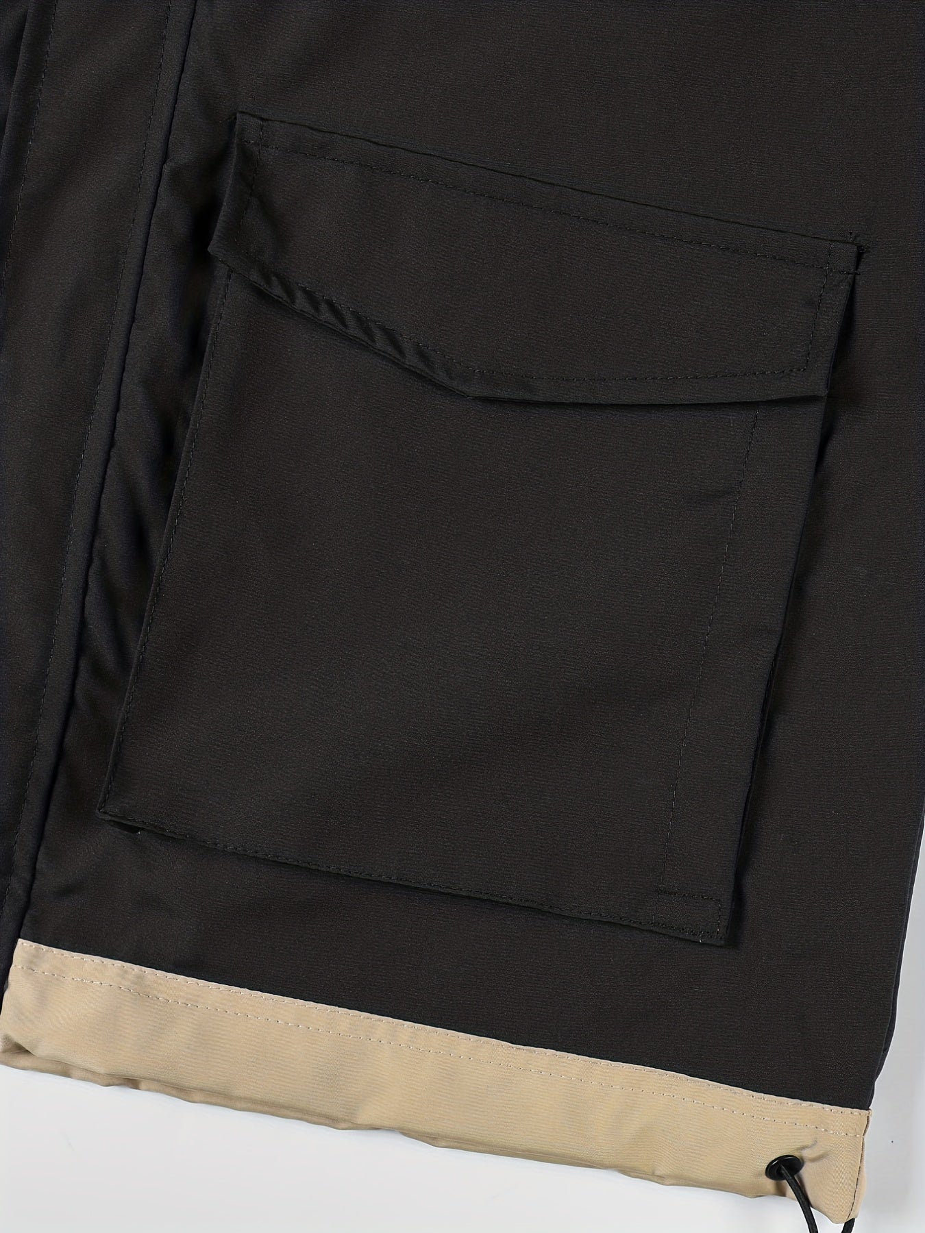 Men Hooded Jacket with Flap Pocket