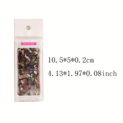 10 Pcs Chinese Characters Nail Foil Bamboo Leaf Art