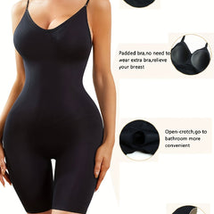 Seamless Solid Shaping Bodysuit Tummy Control Butt Lifting Body Shaper