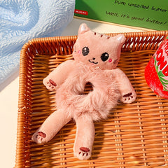 Velvet Hair Scrunchies Elastic Rubber Bands Plush Animal Ponytail Hair Accessori