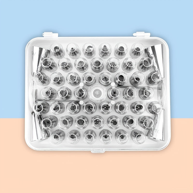 55pcs Cake Decorating Tip Set Piping Tips With Storage Box Baking Supplies