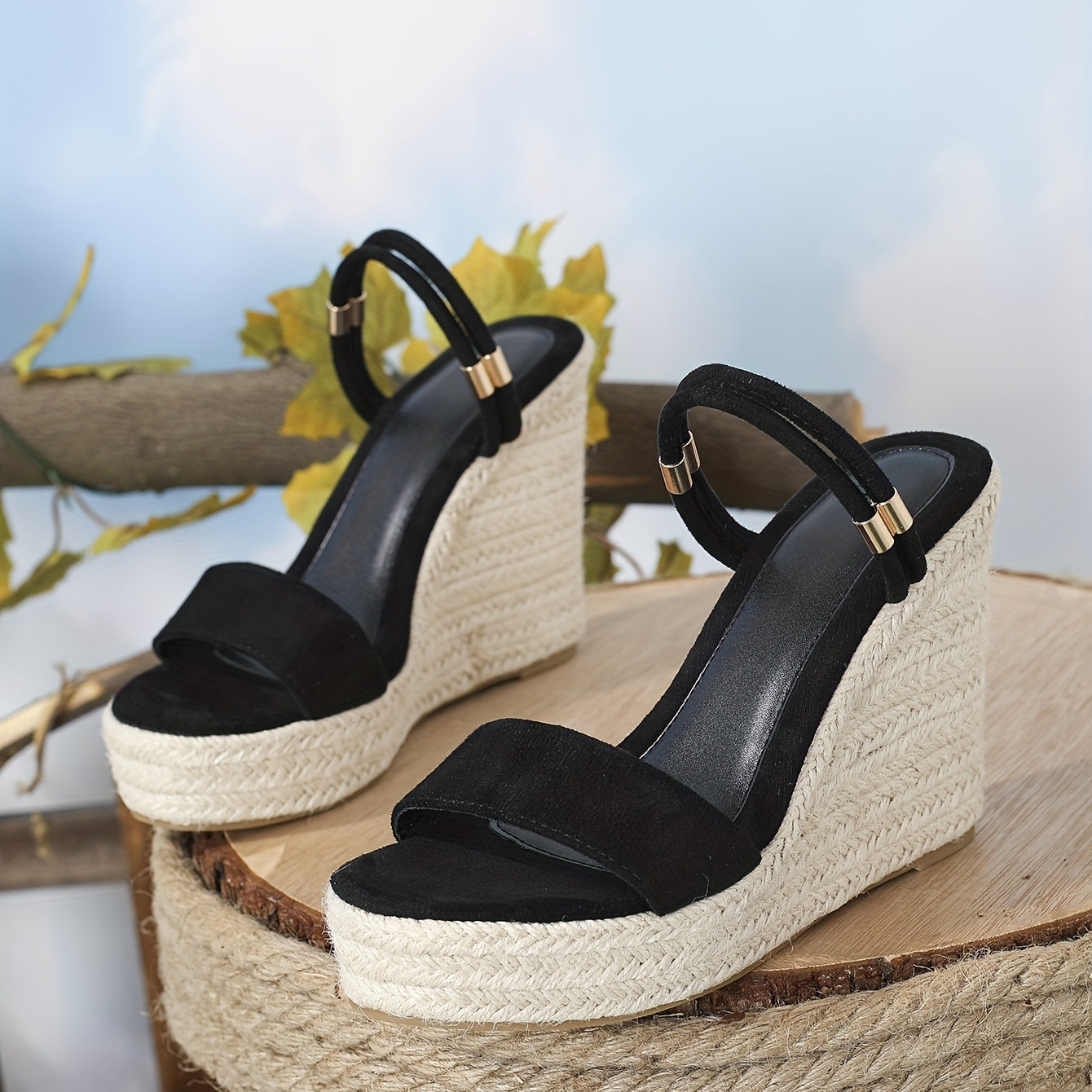 Women's Espadrille Wedge Sandals Slip On Heels Slingback Platform Sandals