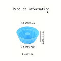 12pcs Mini Bundt Pan Cake Mold Fluted Tube Baking Tools