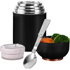 550ml Leak Proof Thermal Container with Built In Spoon Vacuum Insulated