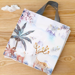 5pcs Coconut Pattern Plastic Tote Bag Shopping Bags