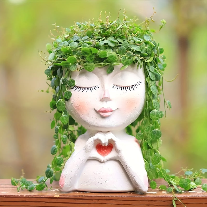 Resin Flower Pots With Drainage Holes - Ideal for Plants & Home Decor