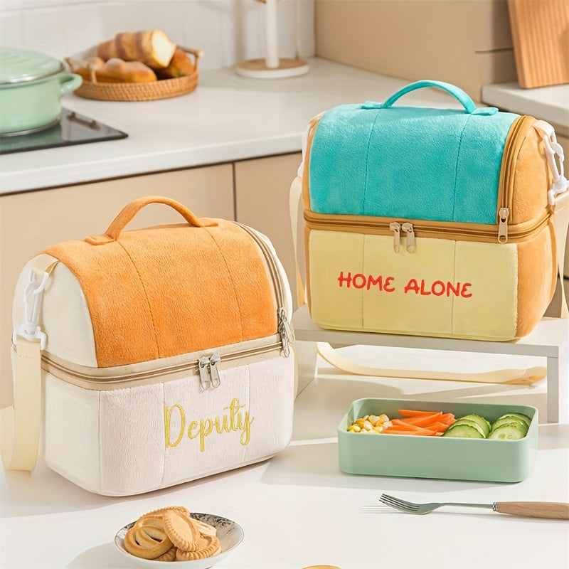 Personalized Toast Lunch Bag Insulated Double Layer Thick Shoulder H