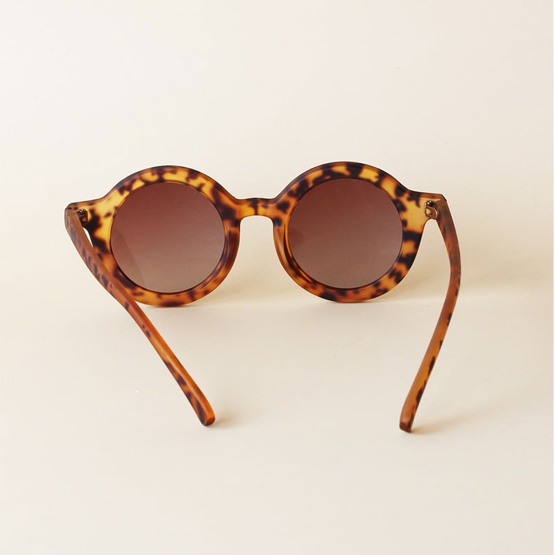 Kids Round Frame Sunglasses With Case