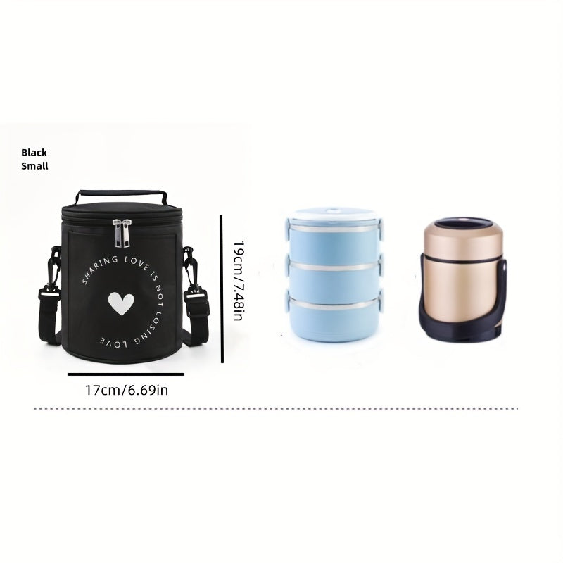 OXFORD Cylinder Lunch Bag Insulated for Travel and Work